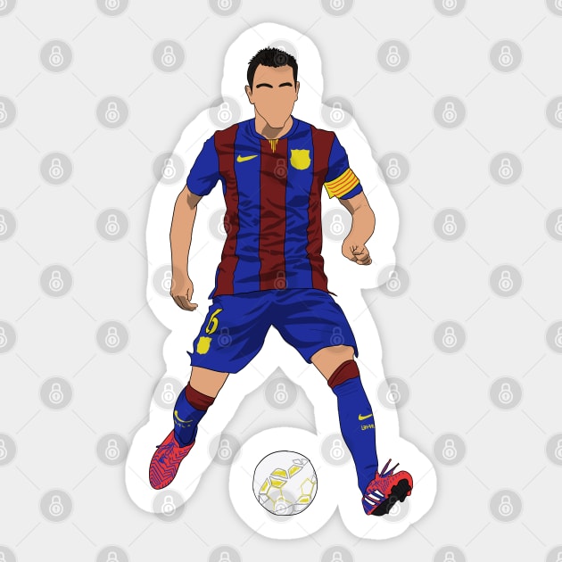 Xavi Hernandez Barcelona Sticker by Hevding